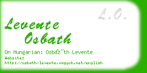 levente osbath business card